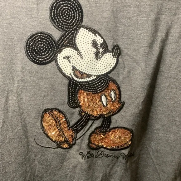 Disney Parks Charcoal V-Neck Tee - Picture 3 of 3
